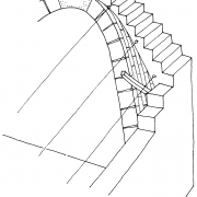 Guiding strings used on vaults during building